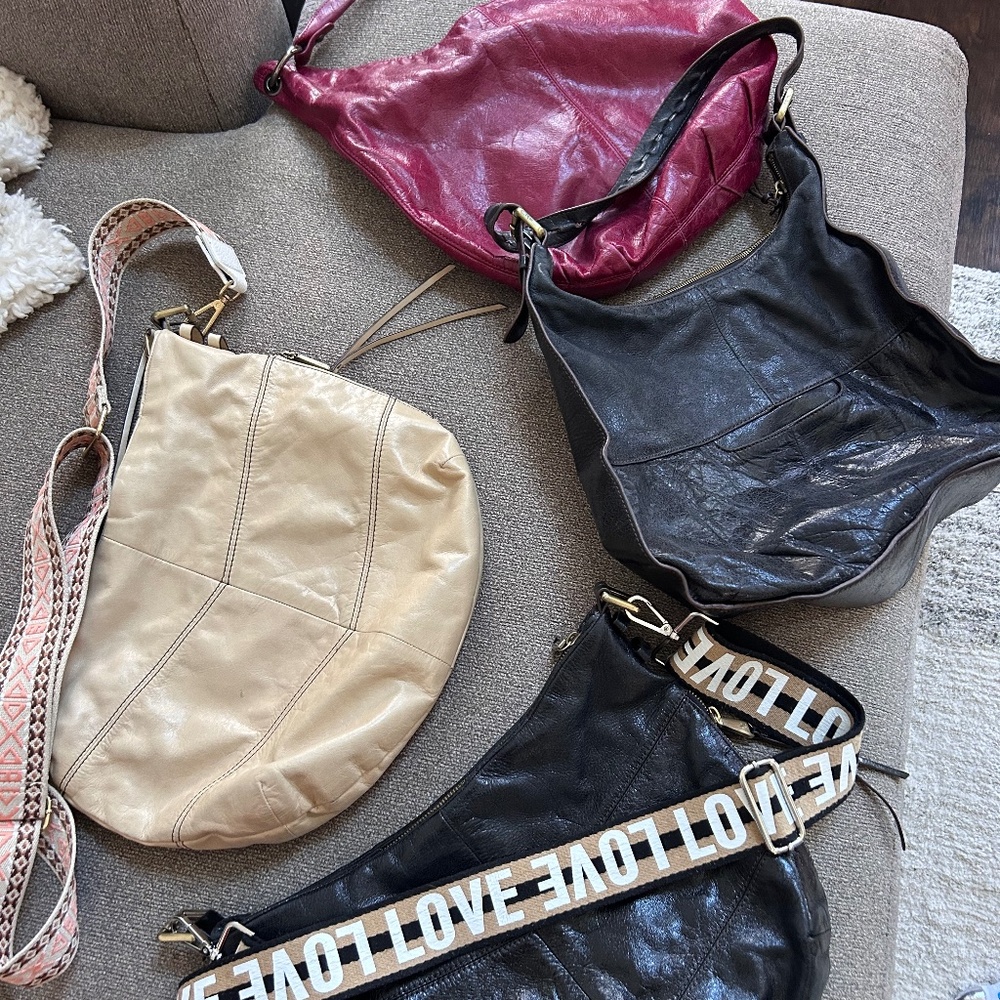 HOBO Black, Cream, and Pink Hobo Bags